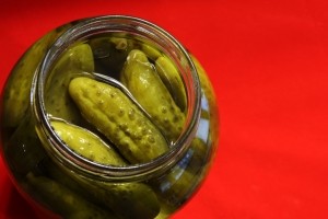 pickled vinegar gherkins