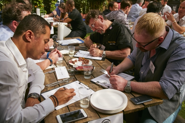 World Steak Challenge 2017 judges Kevin Ashton (middle) and Rich Summers (right)