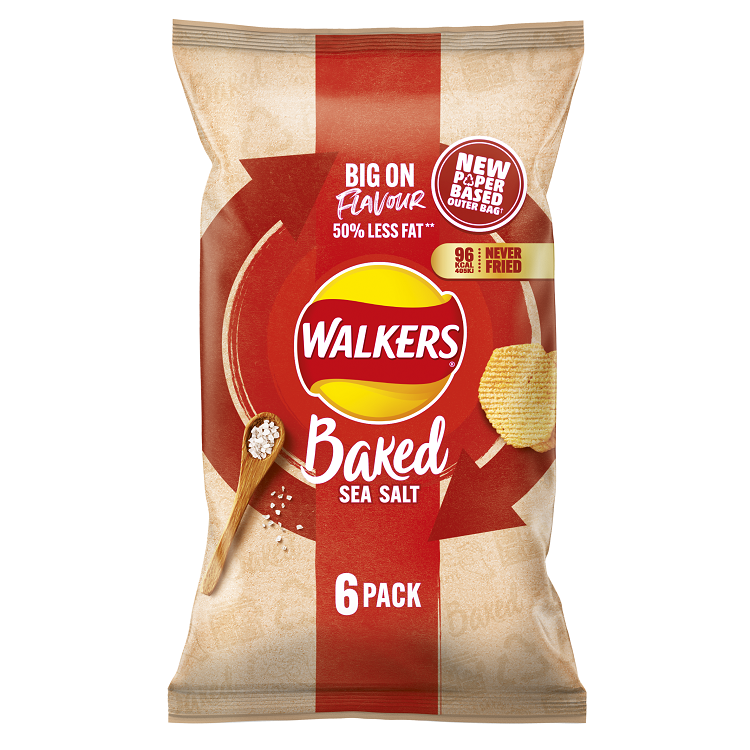 Pepsi rolls out paper multipack bags of Walkers Baked