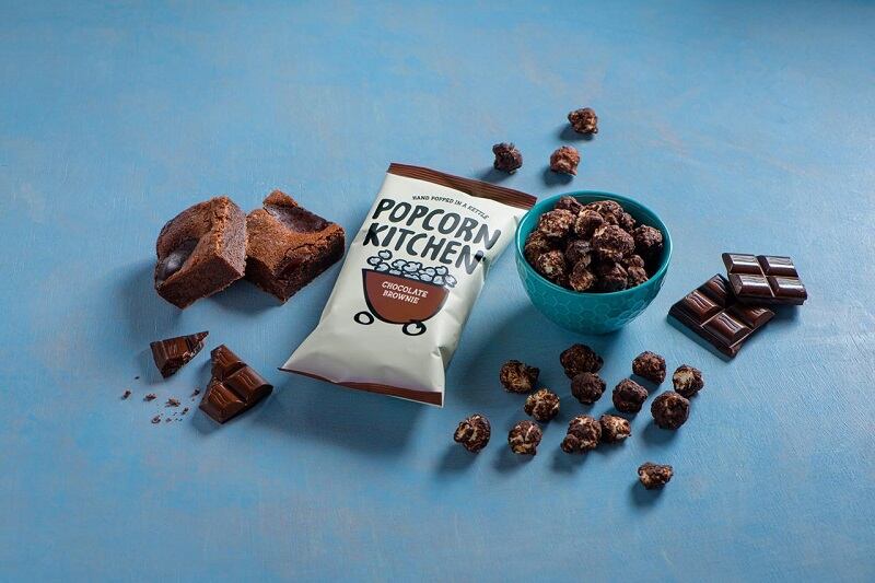 Chocolate brownie flavour artisan popcorn