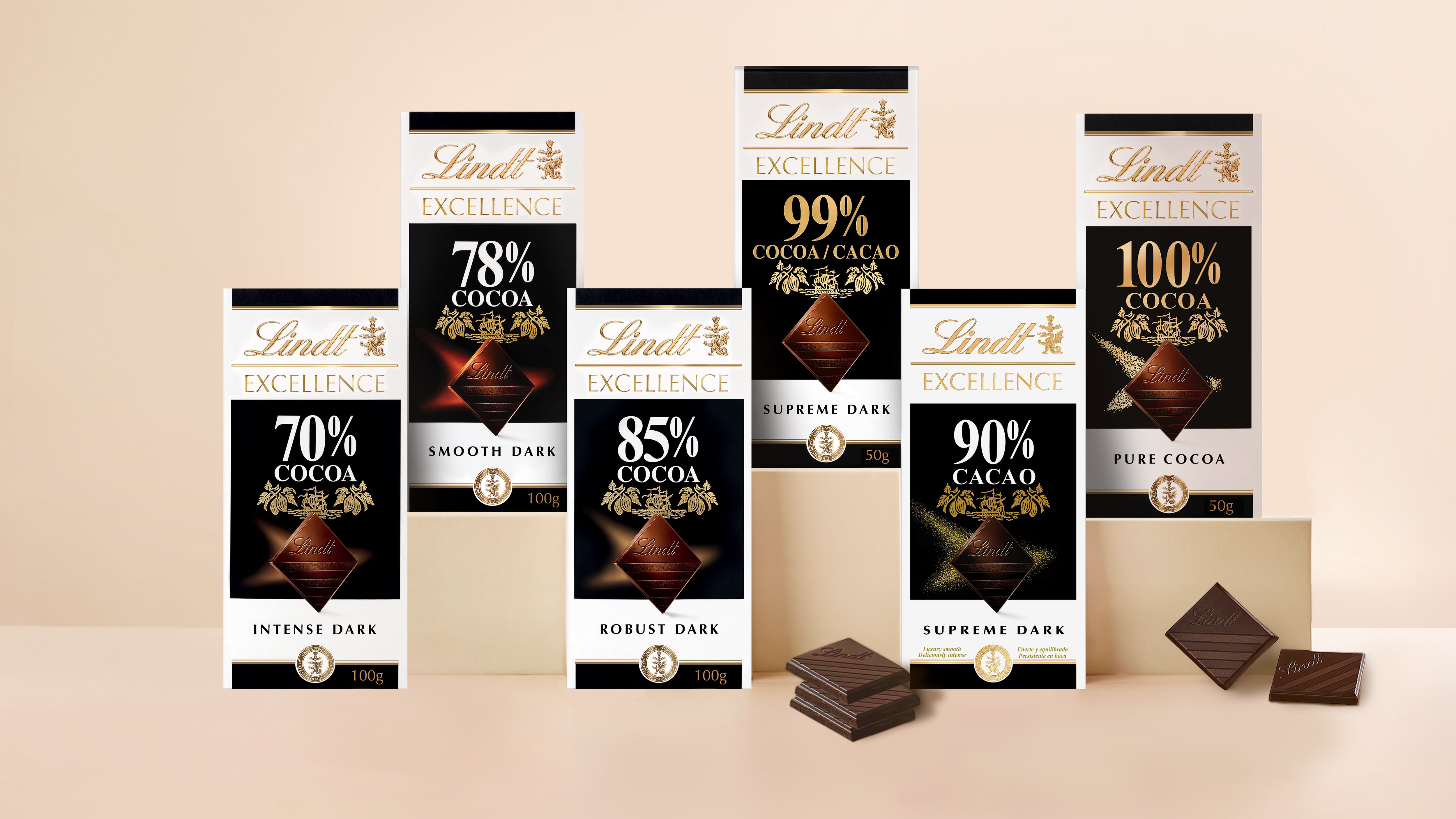 Lindt launches 100% cocoa chocolate bar.