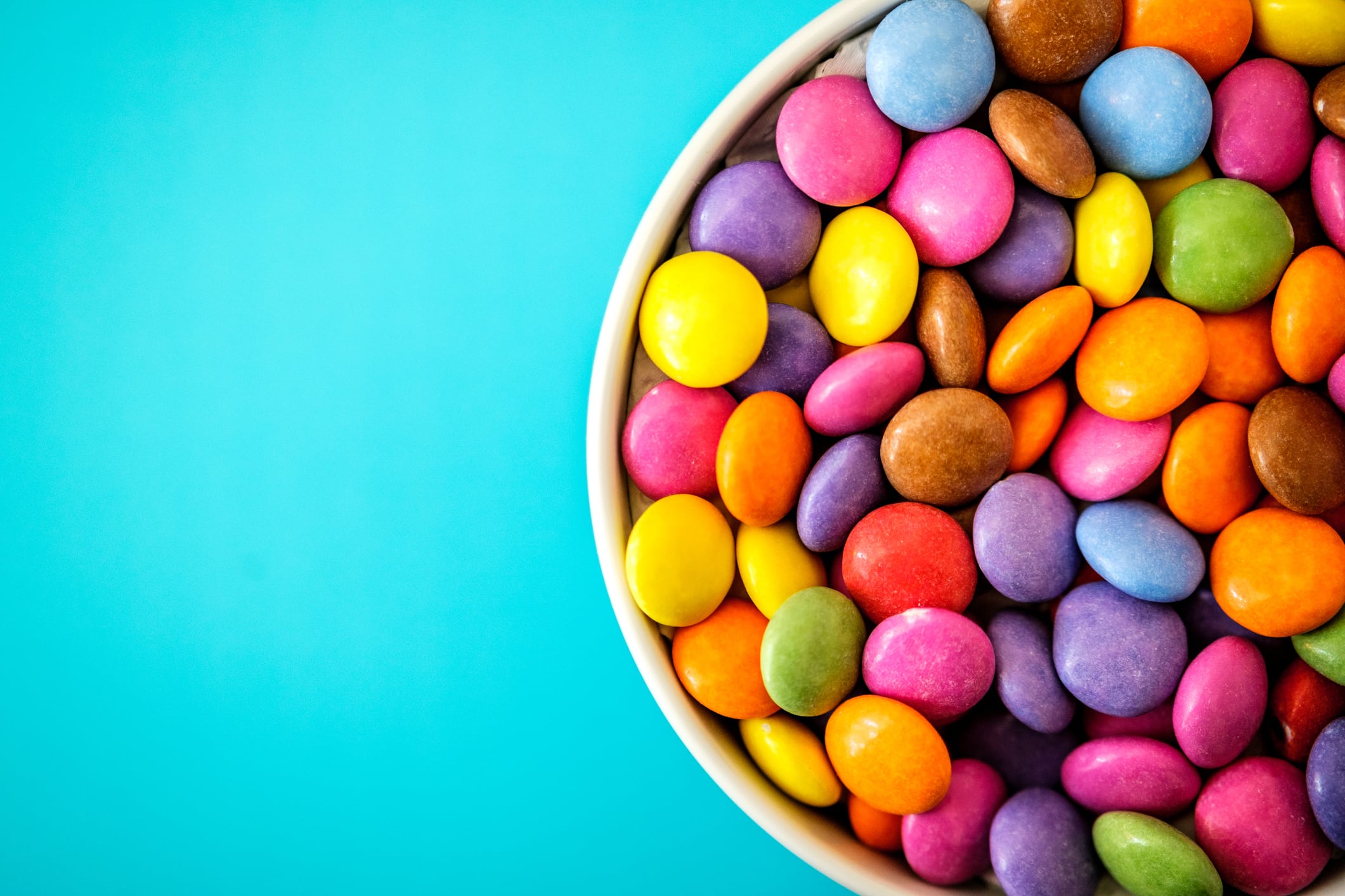 London UK, May 17 2025, A Bowl of Classic Nestle Smarties Sugar Coated Sweets