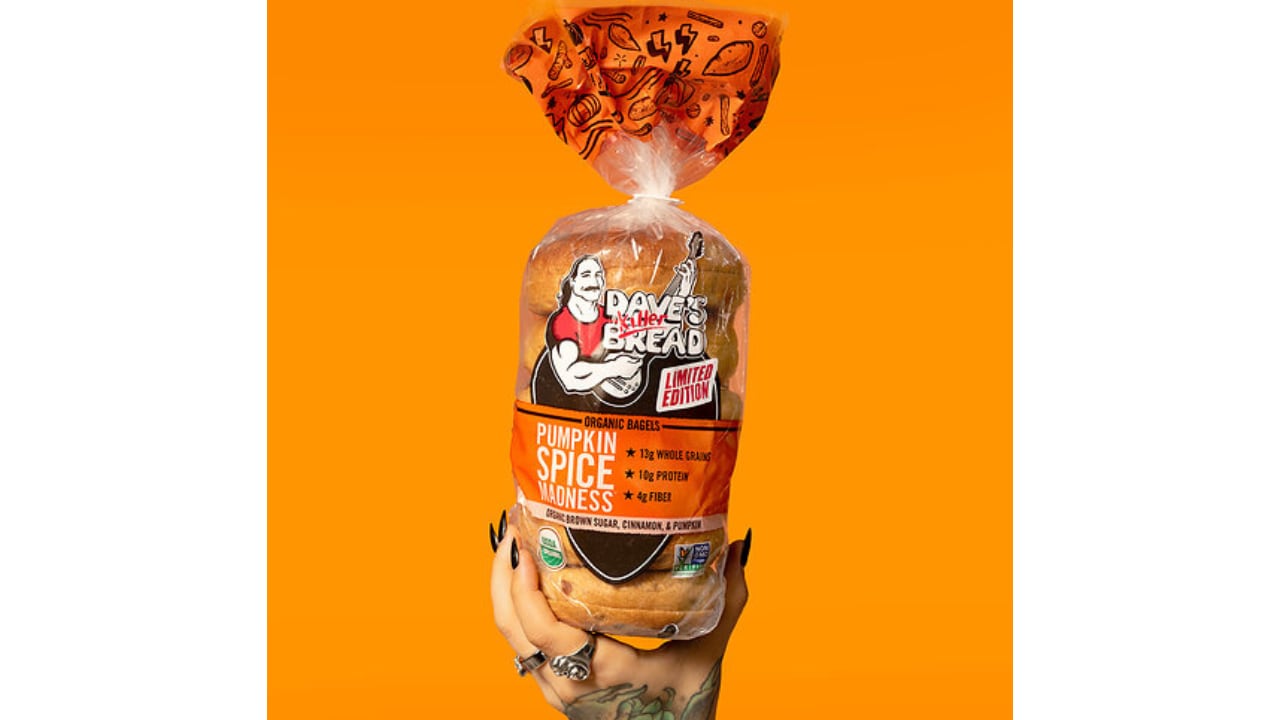 Dave's Killer Bread brings back pumpkin spice bagels after a seven-year hiatus.
