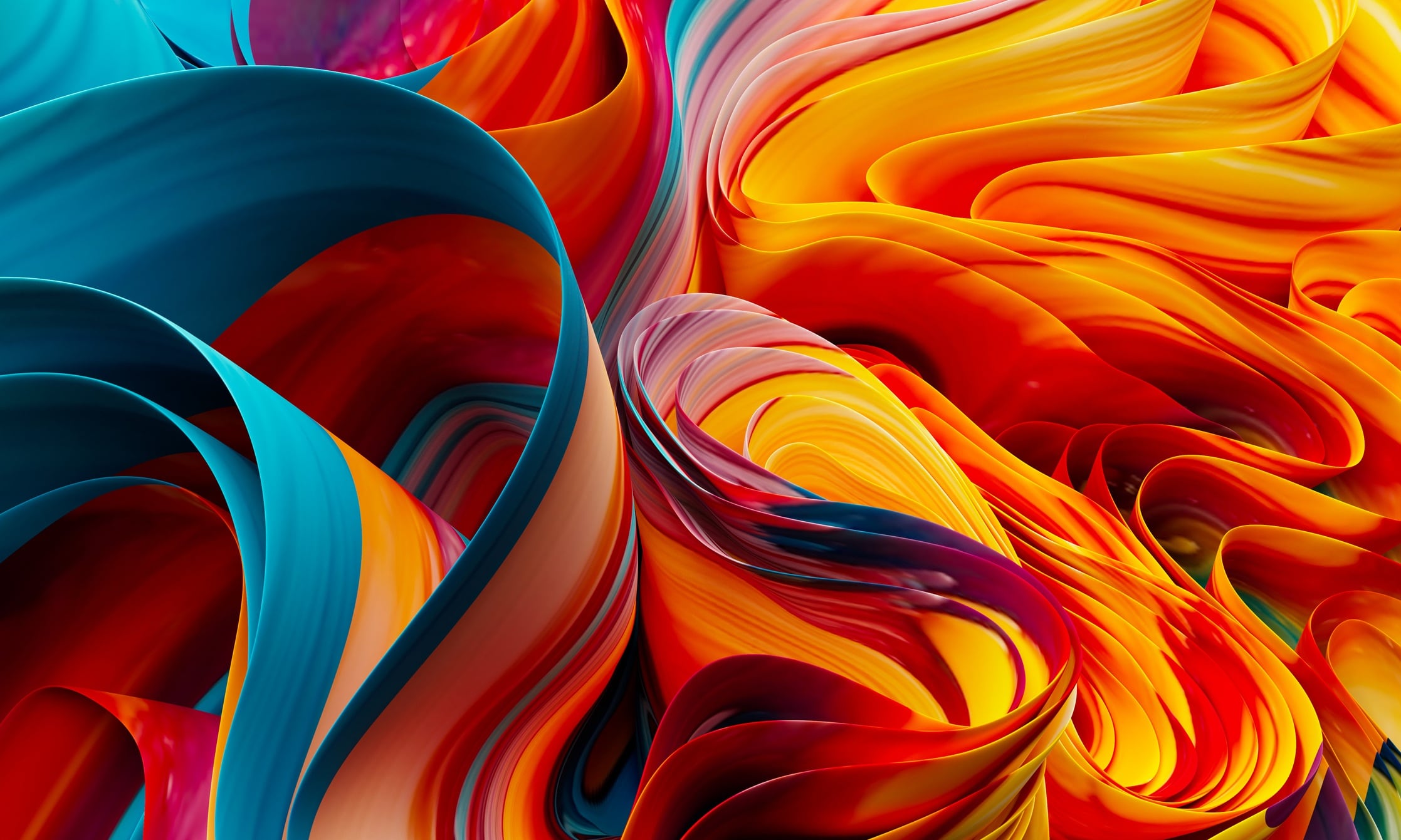 Multicolored abstract shapes.