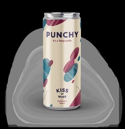 Organic red wine in single serve cans