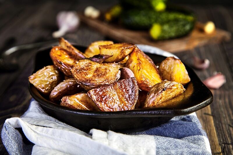 Roast potatoes and parsnips