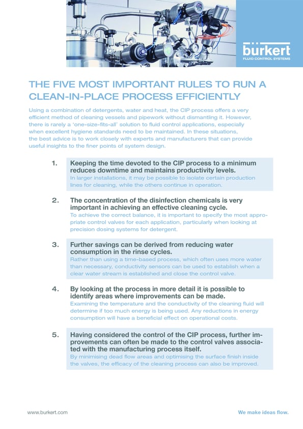The ten most important rules to run a CIP process efficiently
