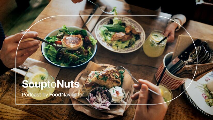 Group of people eating healthy food
