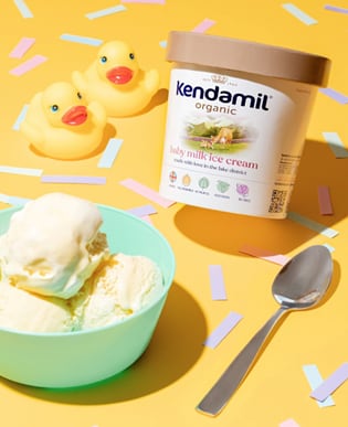Kendamil ice cream made with baby milk