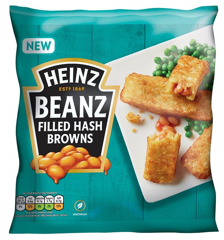 Baked beans-filled hash browns
