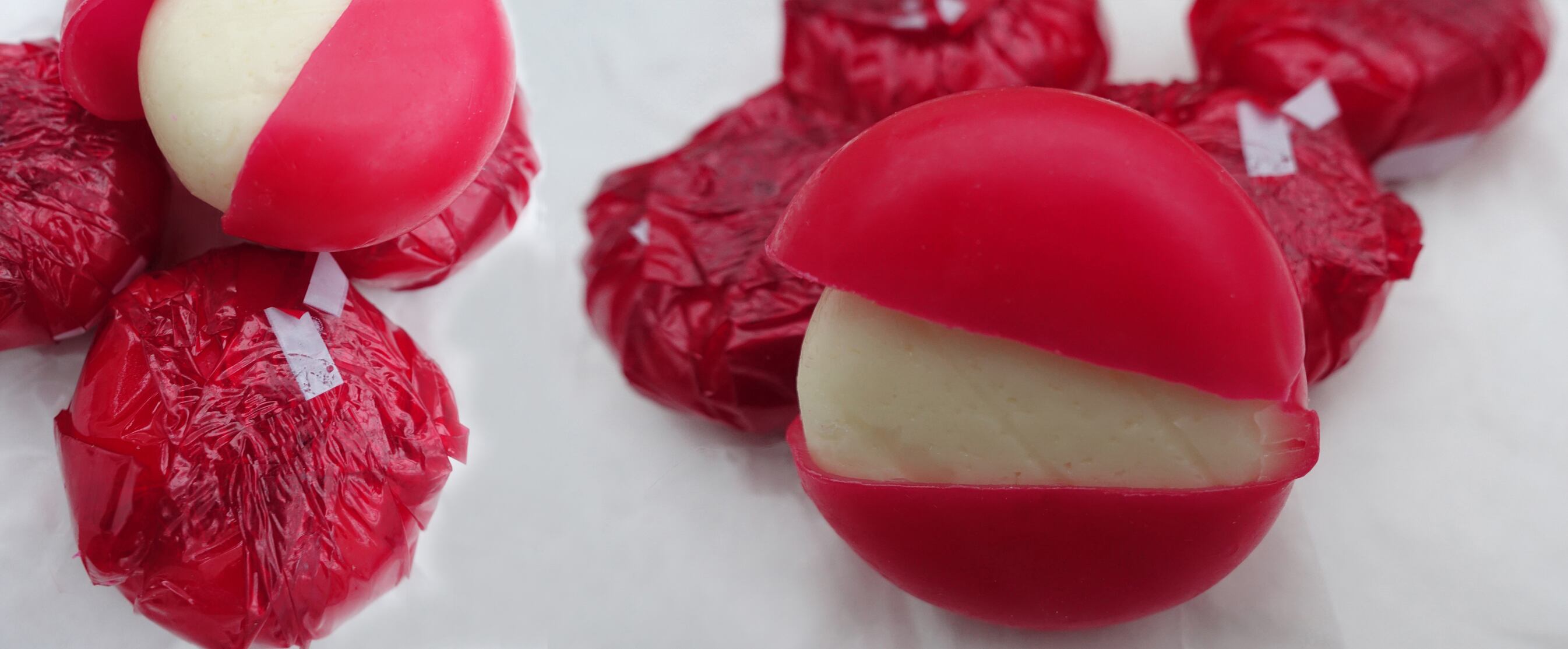 Babybel Cheese  Small cheese for children wrapped in red wax