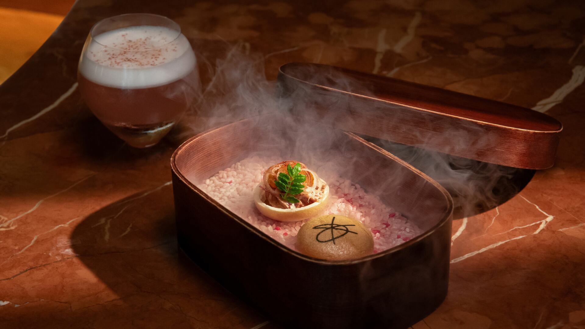Mandala Club’s Forged Sandoitchi is a sandwich dish featuring Vow’s Forged Parfait, a cultured meat product made from cultivated Japanese quail.