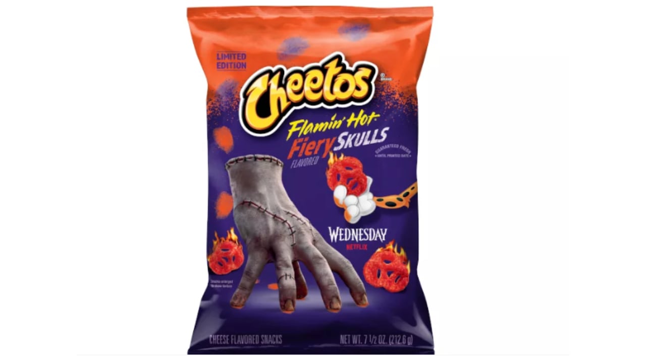 Wednesday collaborated with Frito-Lay’s Cheetos in 2025.