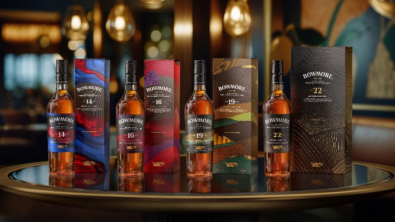 Bowmore seeks to stand out in burgeoning travel retail market in Asia with differentiated whiskey ages, packaging design