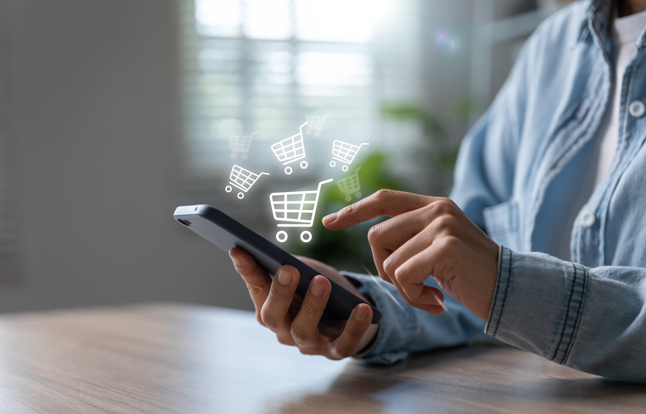 Person using AI to shop