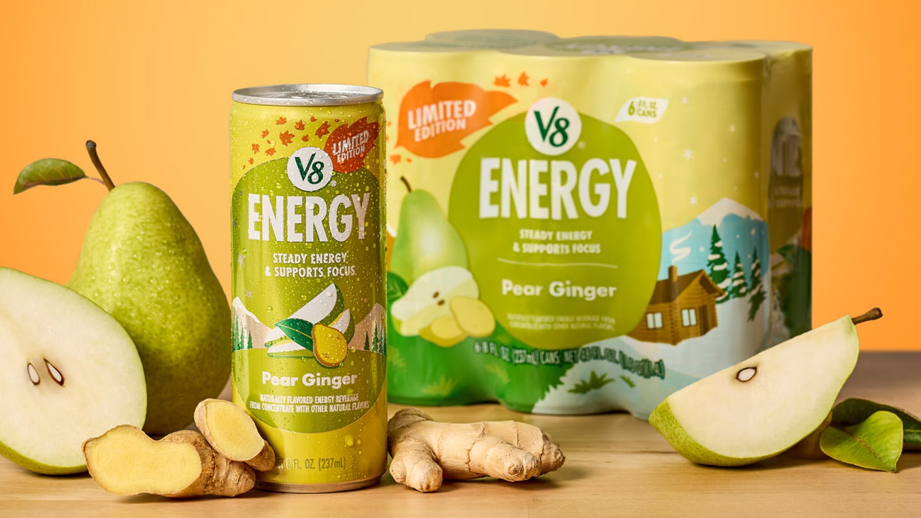 V8 Energy Pear Ginger