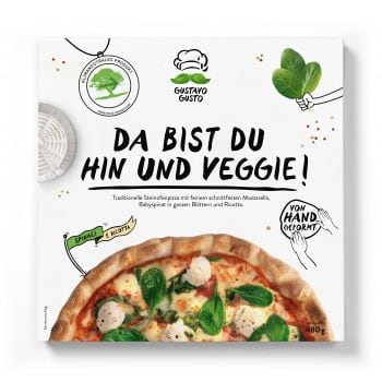 Gustavo Gusto's premium veggie pizza