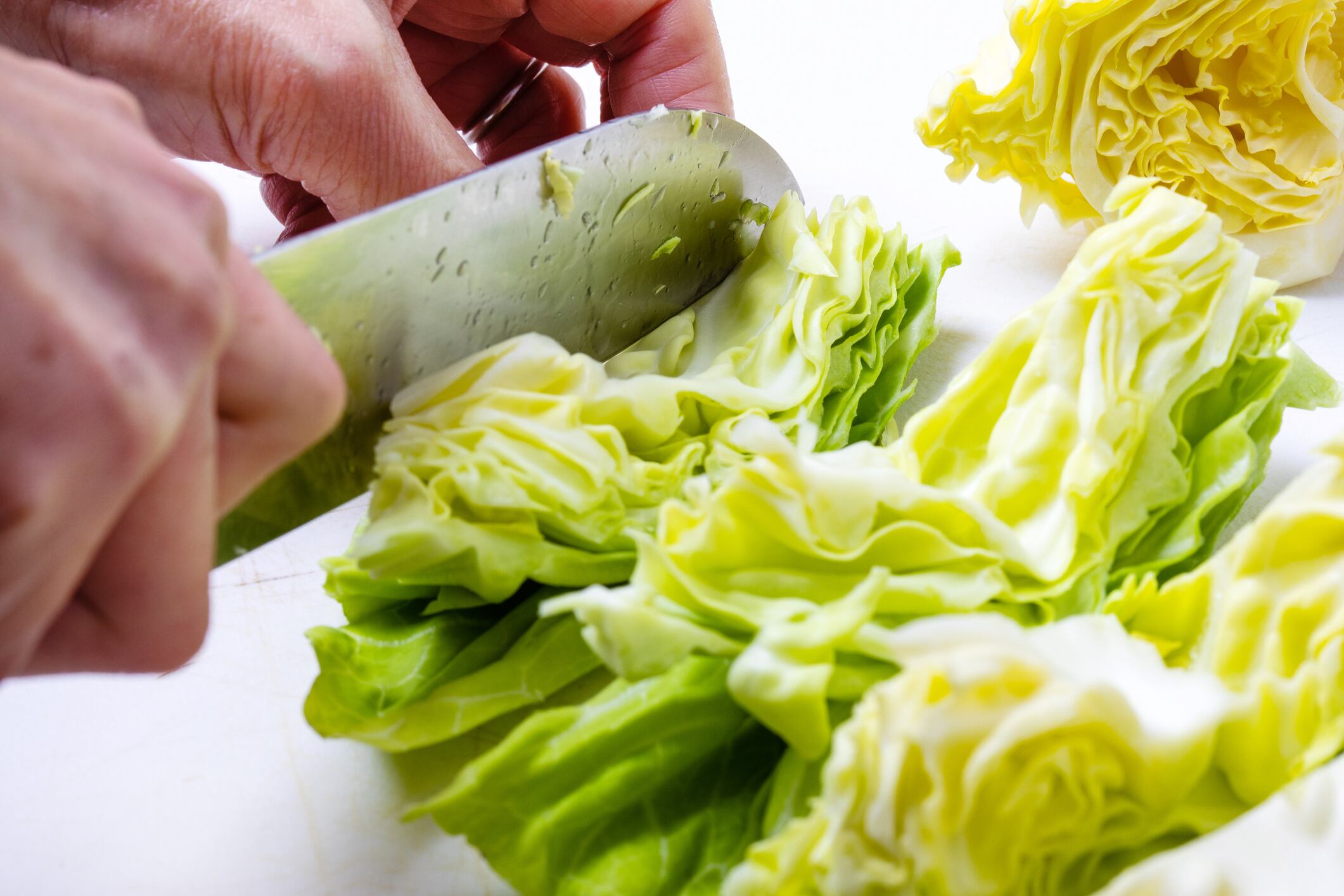 Chopping cabbage