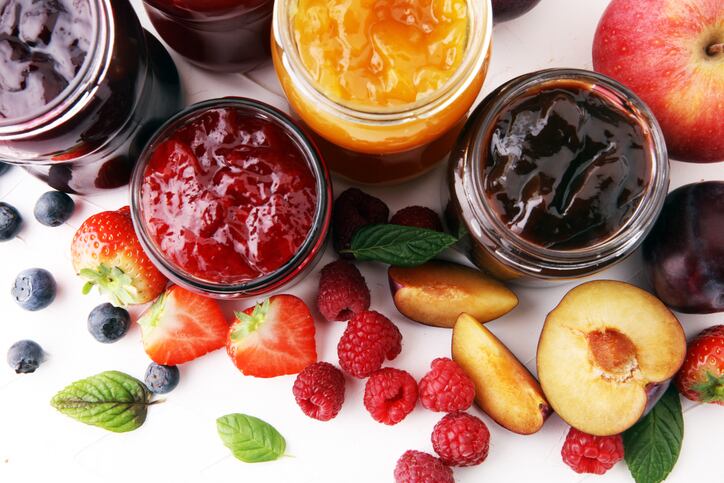 Fruit and jam spread