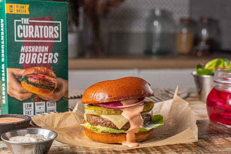 Snack brand introduces mushroom burgers and balls