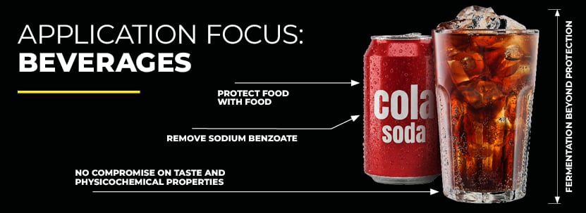 Prosur’s solution for eliminating the artificial preservative sodium benzoate from products such as beverages is based on fermented carob, a Mediterranean superfood.