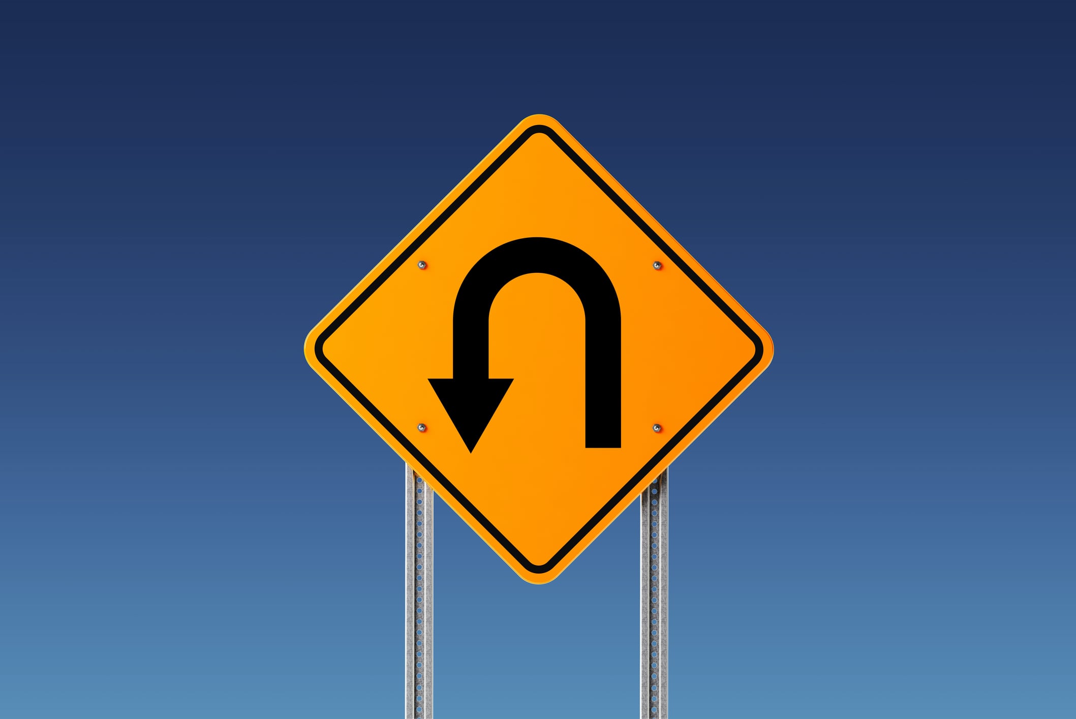 U turn sign