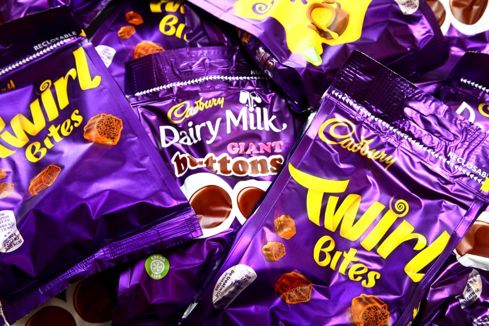 Cadbury chocolate brand showcasing UK heritage and global confectionery leadership.