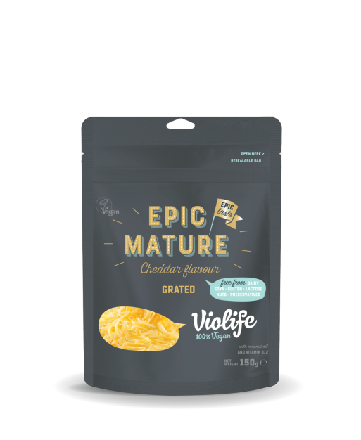 Vegan cheddar flavour cheese alternative