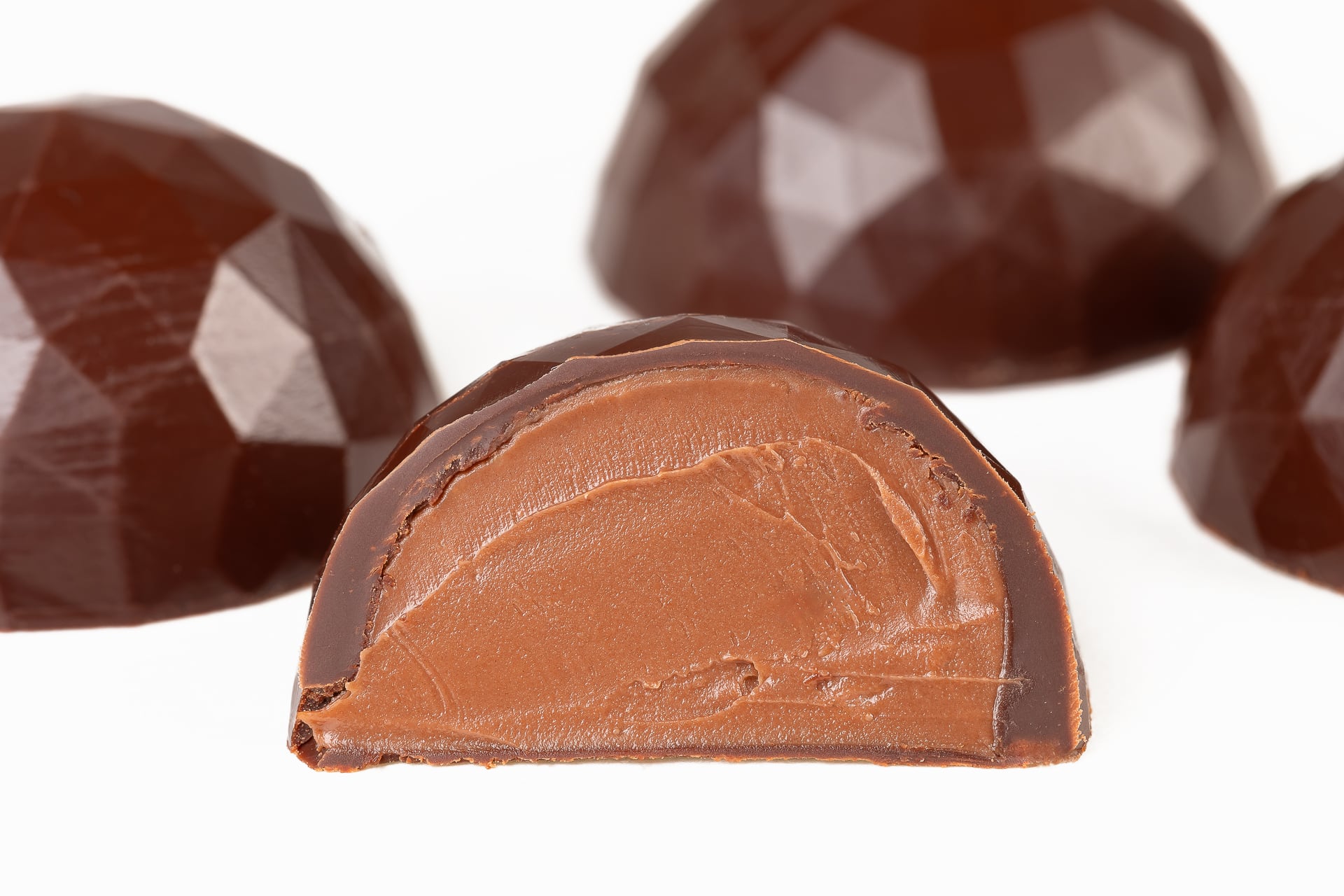Image of high design chocolates with a soft centre
