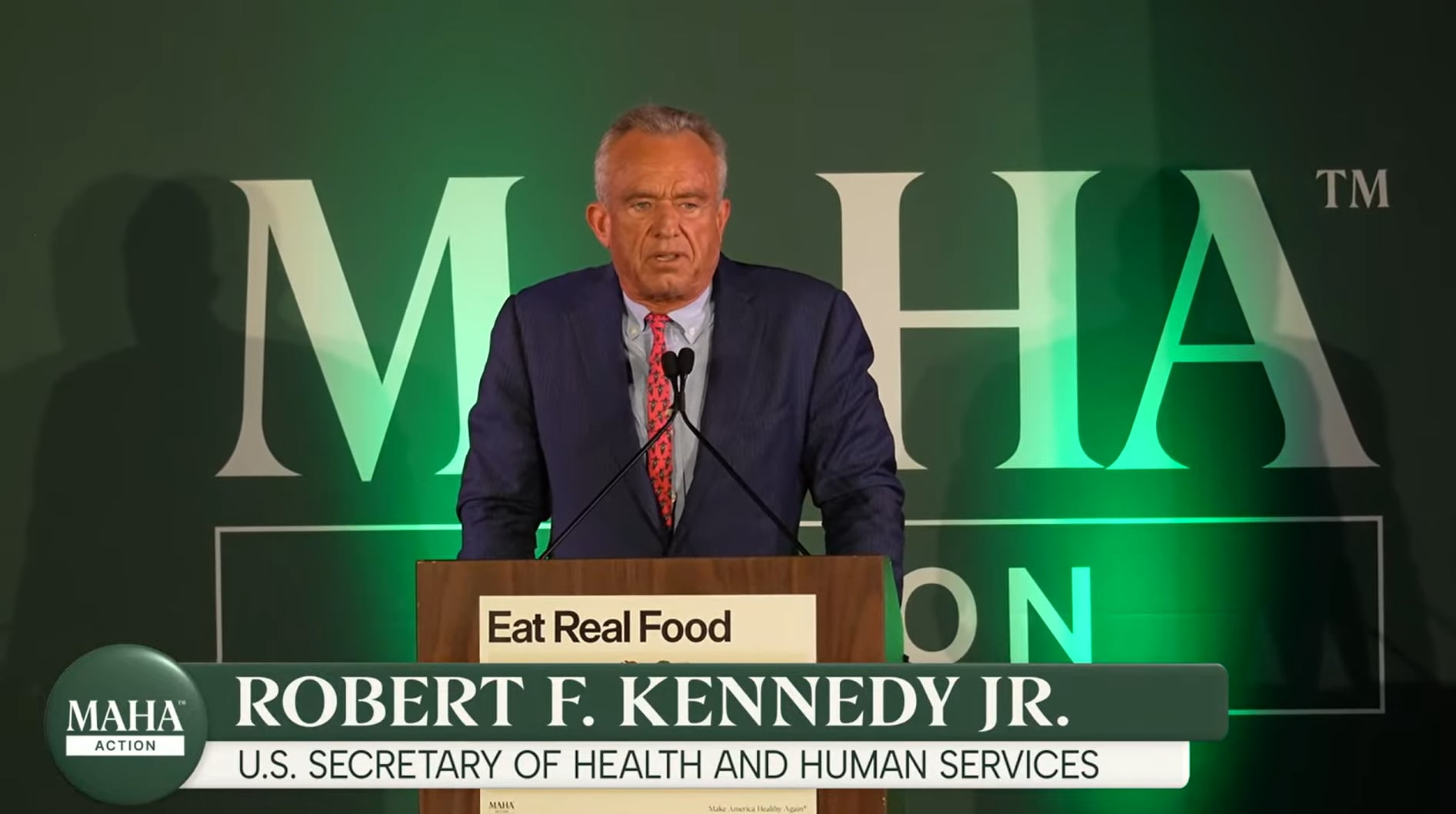 HHS Secretary Robert F Kennedy Jr during the Rally for Real Food event in Austin, Tx.