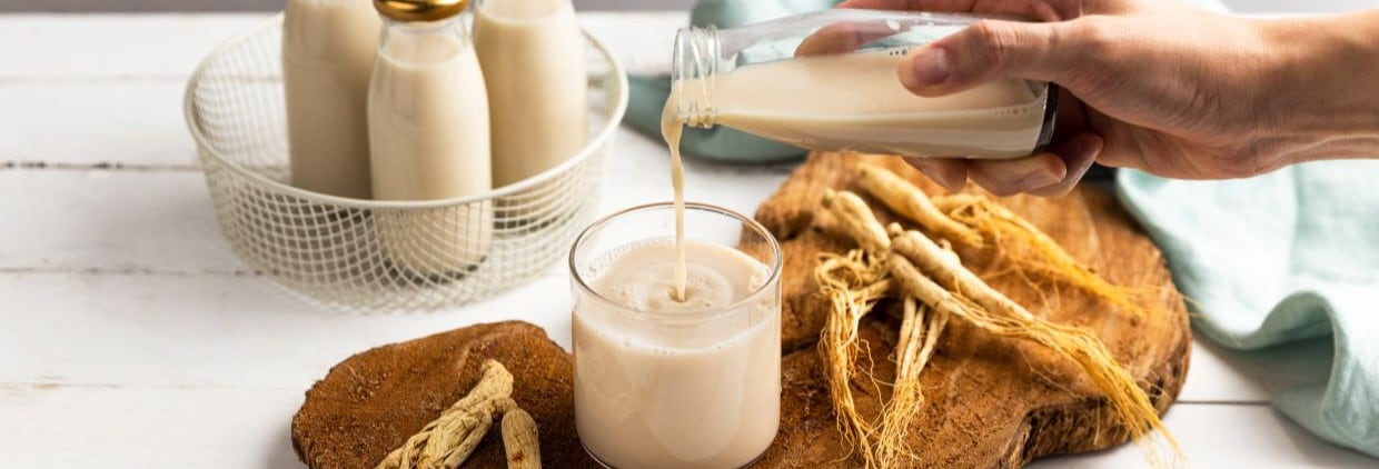 Pouring milk into a glass