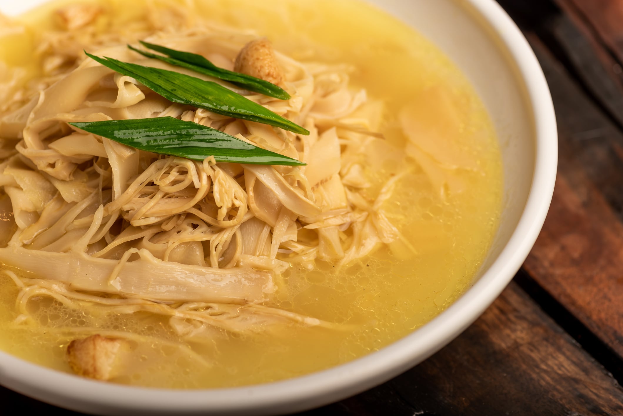 Traditional Chinese banquet dishes, stir fried dried bamboo shoots