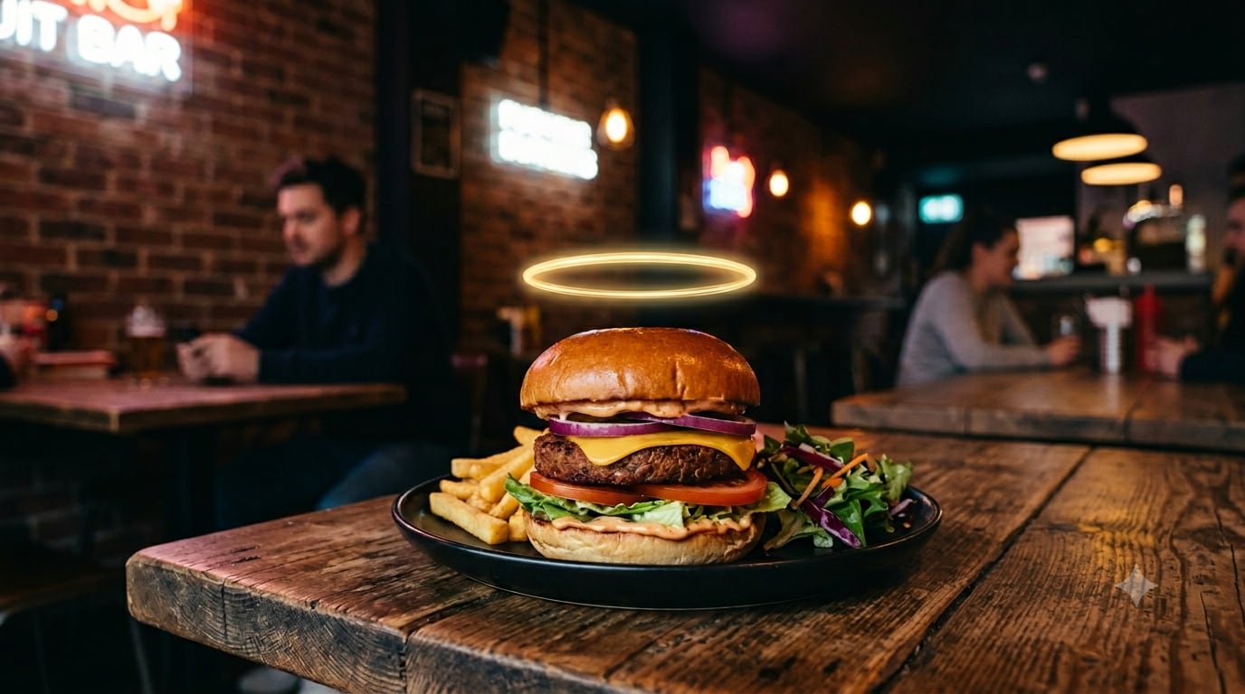 Burger with a halo
