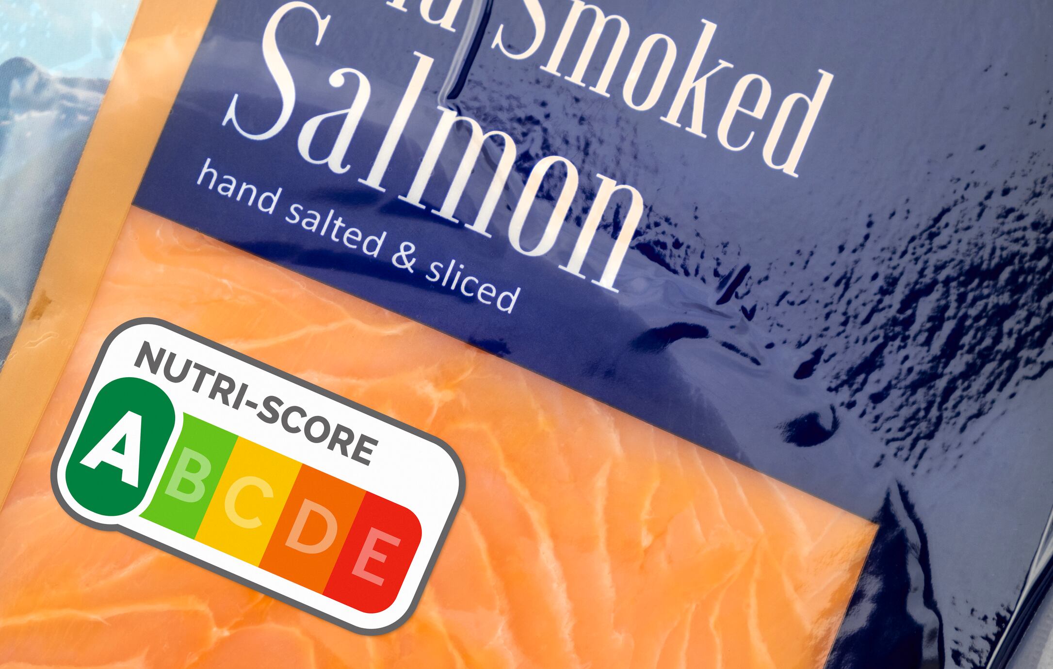 Nutri Score European nutrition label for food, healthy eating score symbol