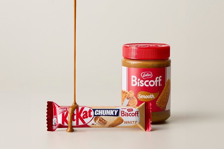 KitKat Chunky White and Lotus Biscoff are reunited
