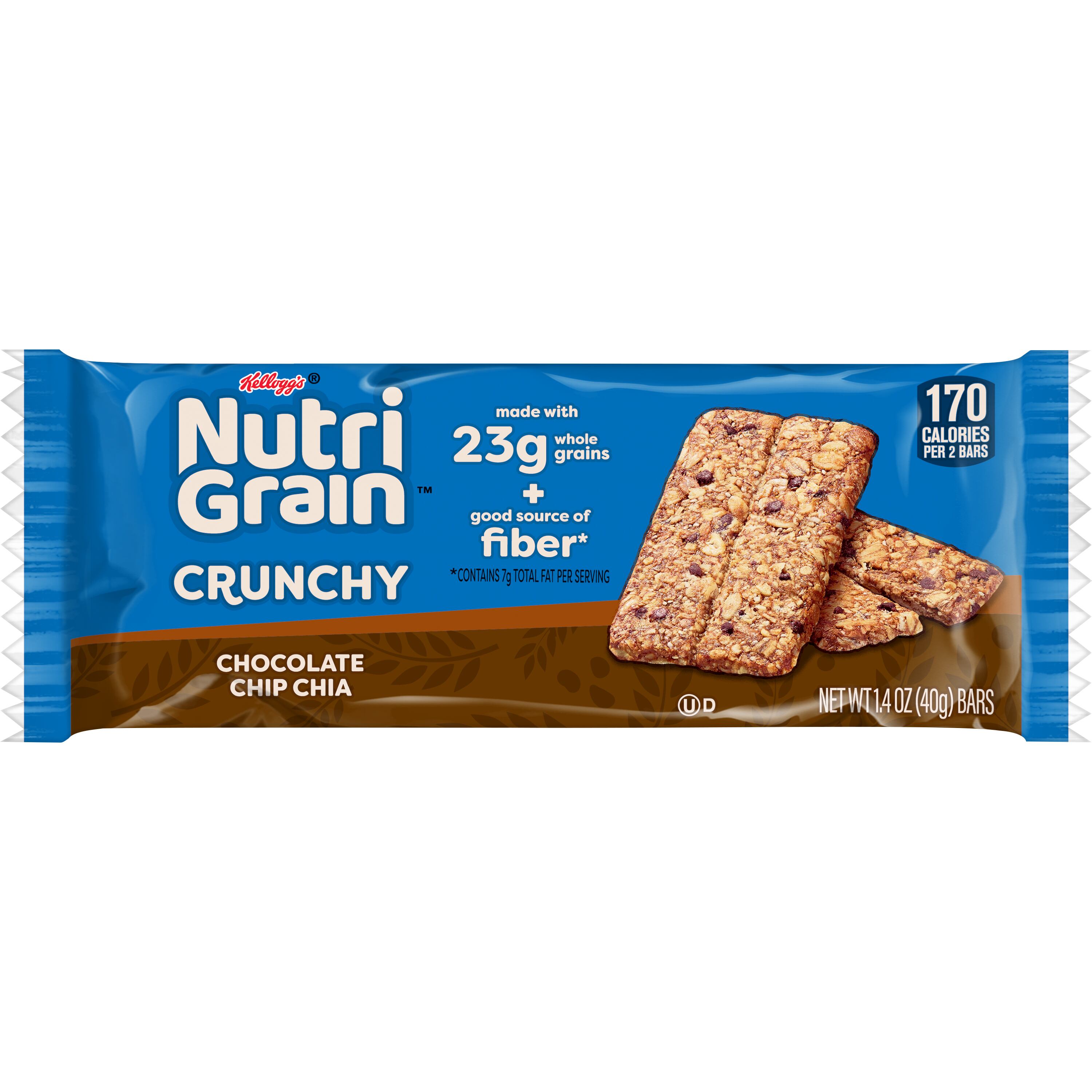 Nutri-Grain’s new Crunchy bars offer a simple entry point for fiber-forward snacking, formulated with a blend of oats, barley, buckwheat, rye and quinoa.