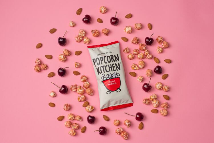 Cherry Bakewell inspired popcorn