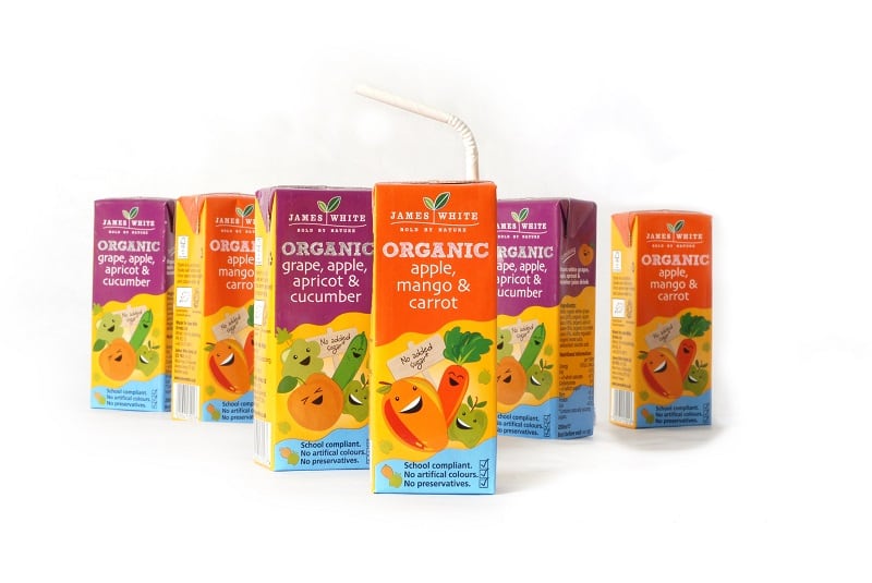 James White launch new range of Childrens’ Organic Fruit and Vegetable Juice Drinks