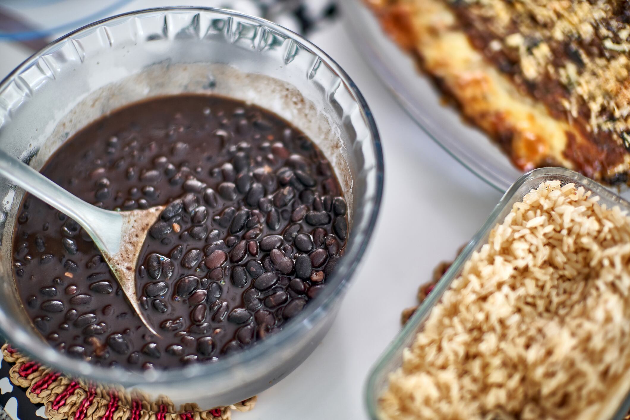 Rustic home cooked food served for lunch