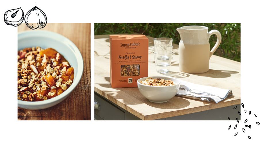 Hazelnut and sesame granola