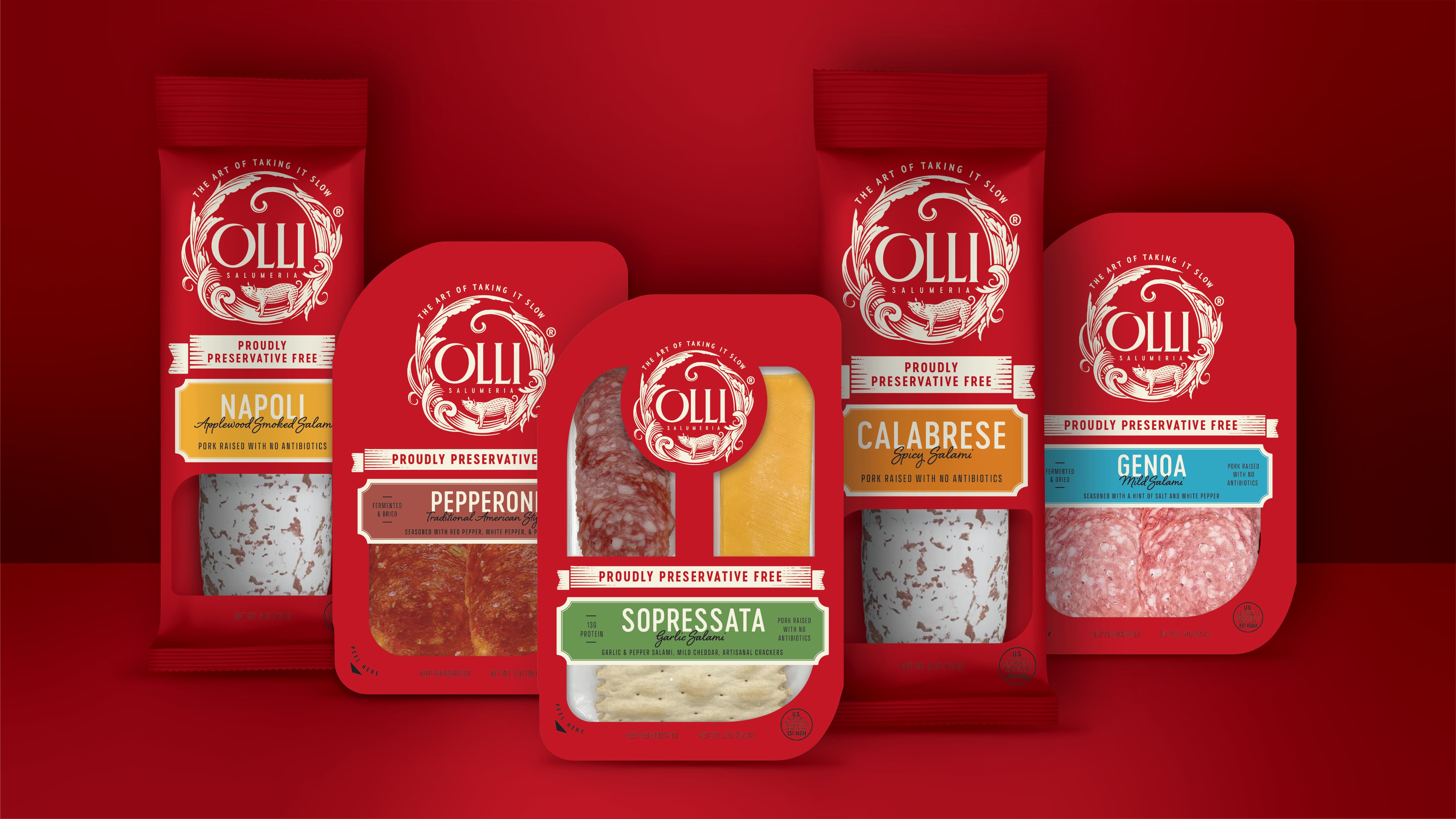 Olli Salumeria rebrands to call attention to preservative-free claim.