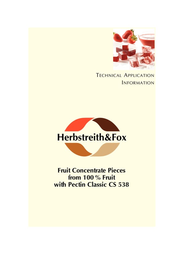 Fruit Concentrate Pieces from 100% Fruit with Pectin Classic CS 538