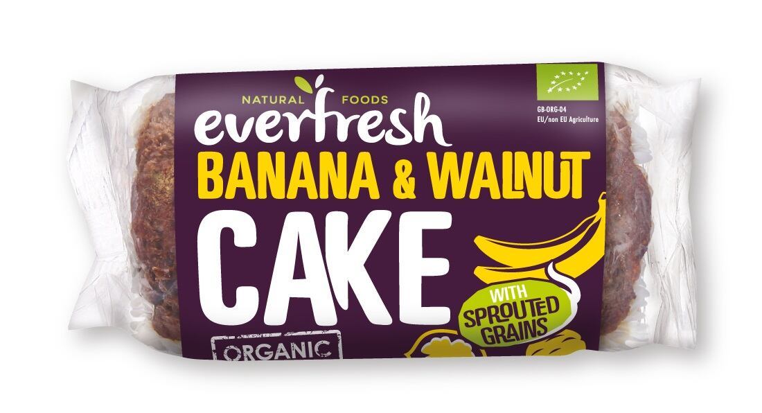 Banana and walnut with sprouted grains