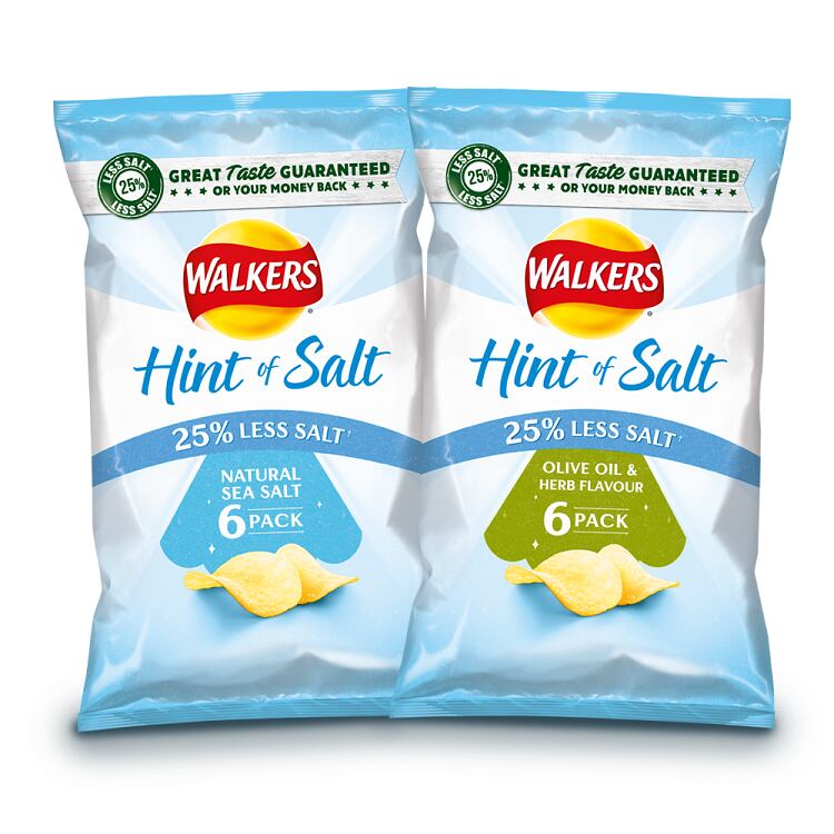 Walkers ‘hint of salt’ crisp range