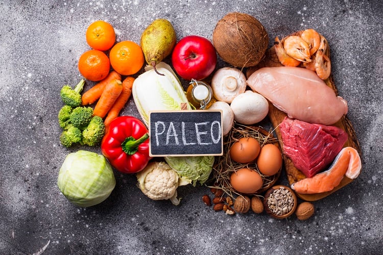A selection of foods in the paleo diet