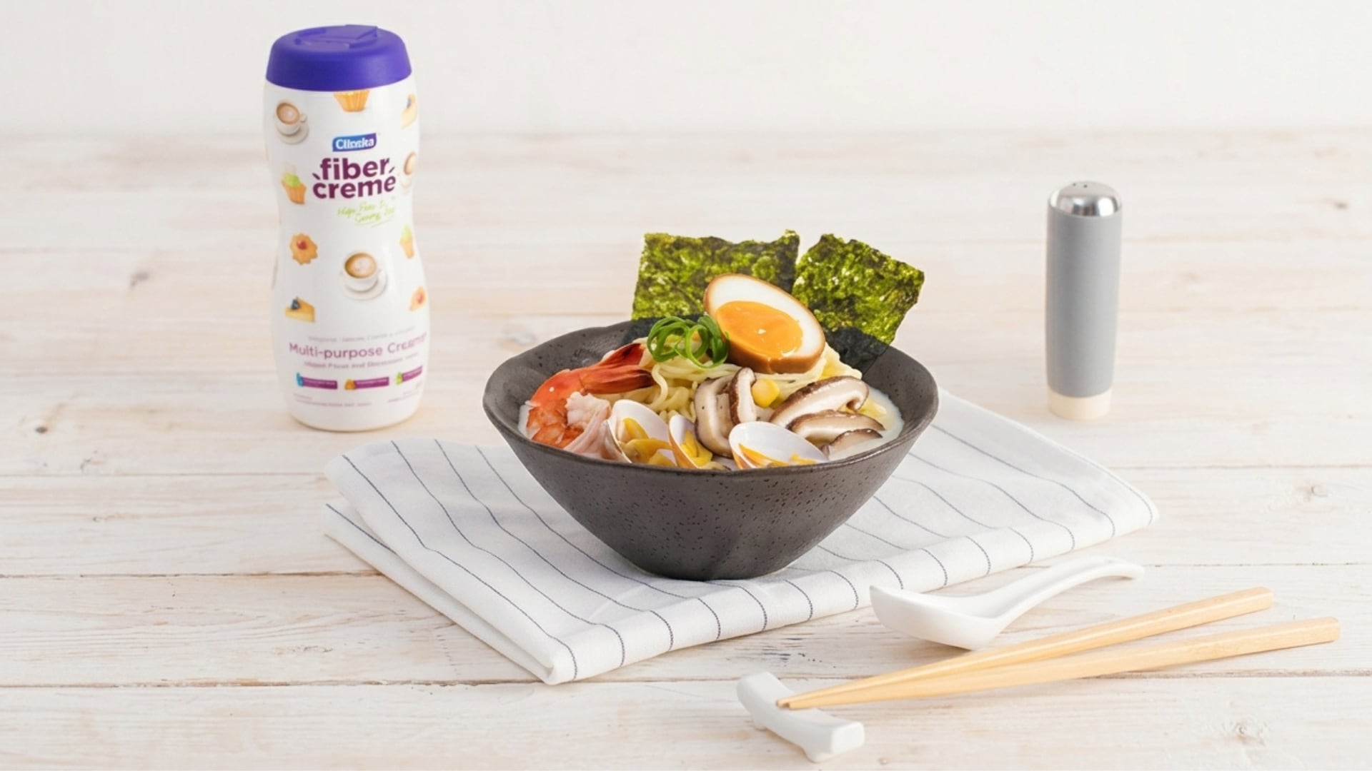 Lautan Natural Krimerindo is promoting FiberCreme as a way to add fibre and creaminess to instant noodles and other everyday foods.