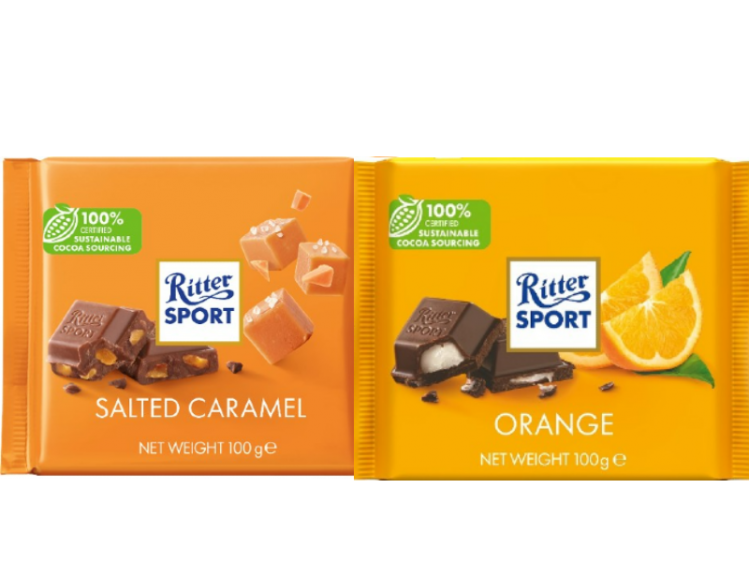 Salted Caramel and Orange chocolate bars