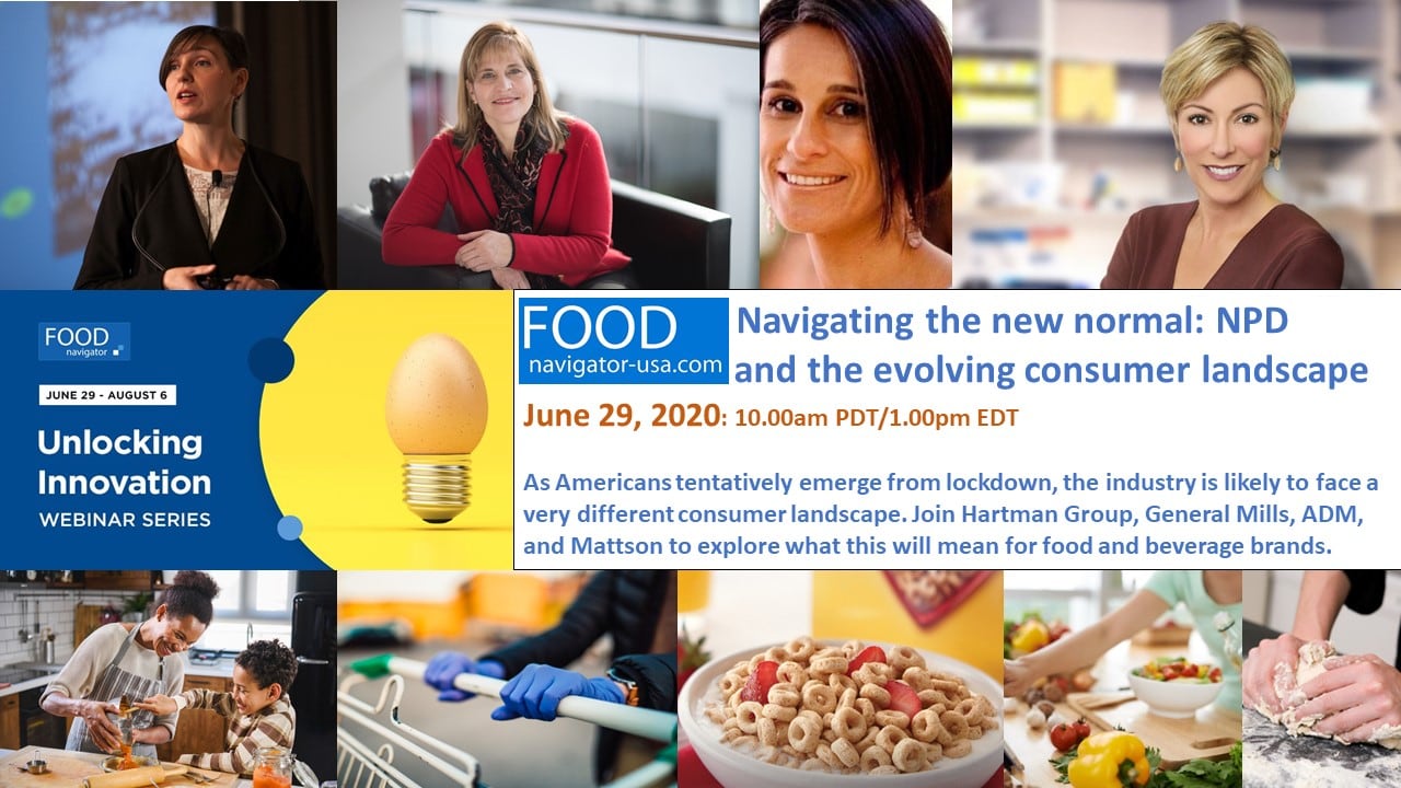 What does the ‘new normal’ look like for food & beverage? Join General Mills, Mattson, Hartman Group, ADM for a FREE webinar