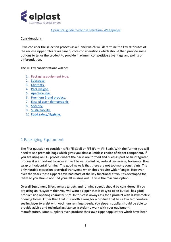 Everybody’s talking about reclose: Whitepaper