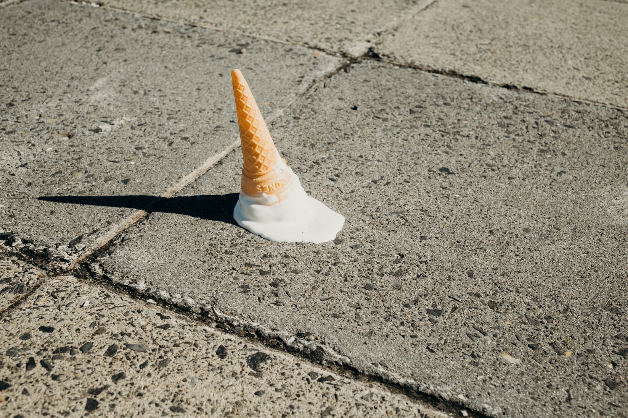 Ice cream on floor